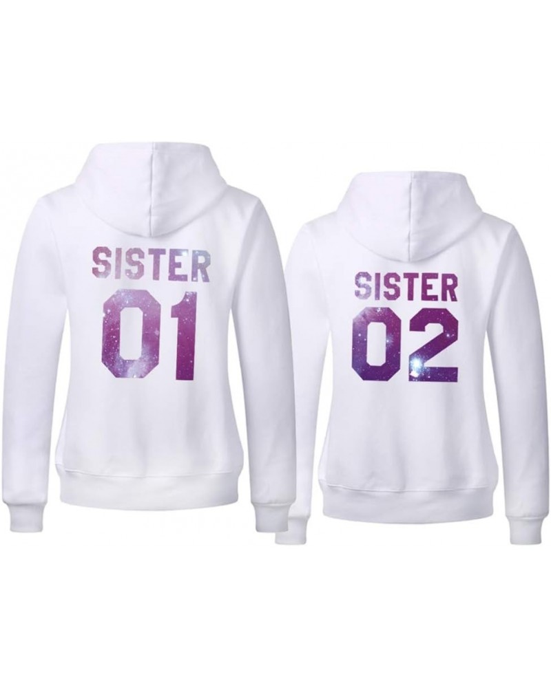 Best Friend Hoodies BFF Hoodies Matching Couple Hoodies Teen Girls Sister White-sky $19.00 Hoodies & Sweatshirts