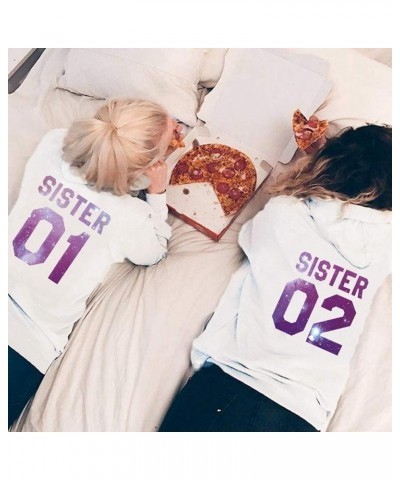 Best Friend Hoodies BFF Hoodies Matching Couple Hoodies Teen Girls Sister White-sky $19.00 Hoodies & Sweatshirts