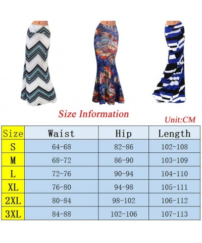 Women's Flower Print Fold Over Skirt High Waist Maxi Skirt Summer Beach Long Skirt Leopard $12.41 Skirts