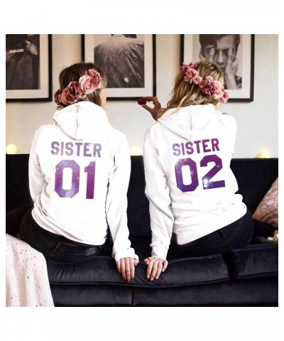 Best Friend Hoodies BFF Hoodies Matching Couple Hoodies Teen Girls Sister White-sky $19.00 Hoodies & Sweatshirts