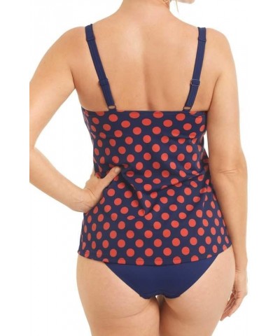 Womens Alabama Pocketed Mastectomy Tankini Top Navy / Rust $33.73 Swimsuits