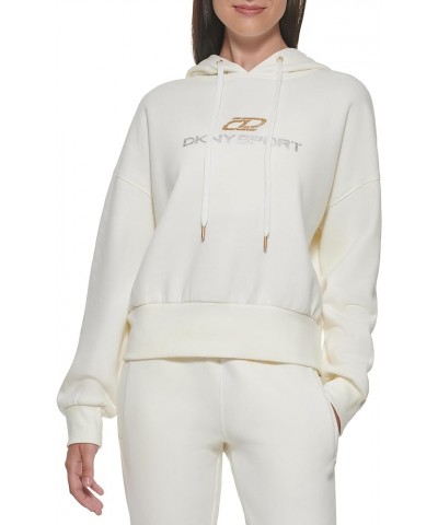 Women's Sport Fleece Long Sleeve Logo Hoodie Snow $24.50 Activewear