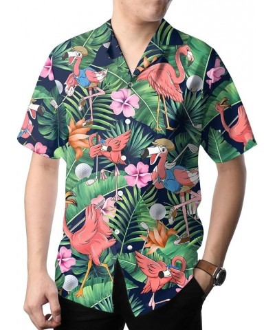 Funny Horse Hawaiian Shirts for Men Women, Love Horse Racing Hawaiian Summer Short-Sleeve Casual Relaxed-Fit Button-Down Flam...