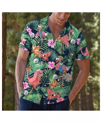 Funny Horse Hawaiian Shirts for Men Women, Love Horse Racing Hawaiian Summer Short-Sleeve Casual Relaxed-Fit Button-Down Flam...