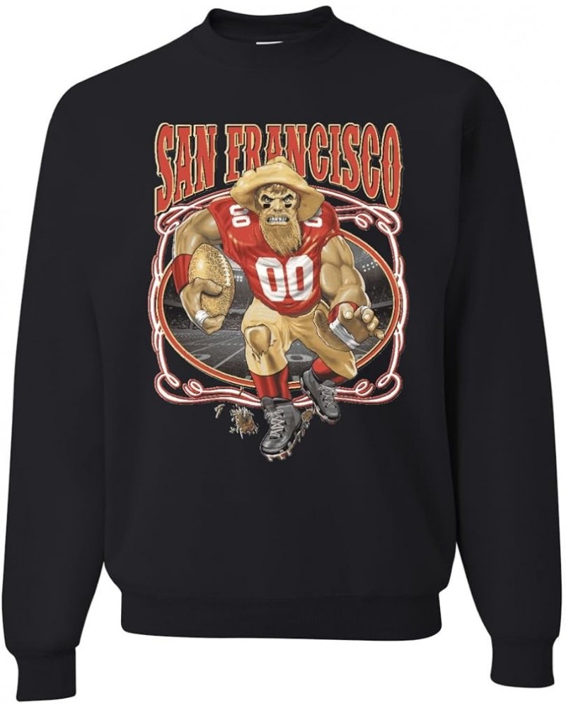 San Francisco Fan | SF Fantasy Football Sports Unisex Crewneck Sweatshirt Black-san Francisco-01 $23.19 Hoodies & Sweatshirts