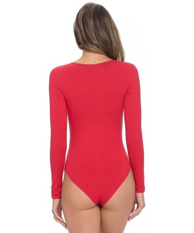 Hallo Long Sleeve Body Suit Red $9.66 Bodysuits