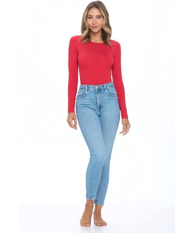 Hallo Long Sleeve Body Suit Red $9.66 Bodysuits