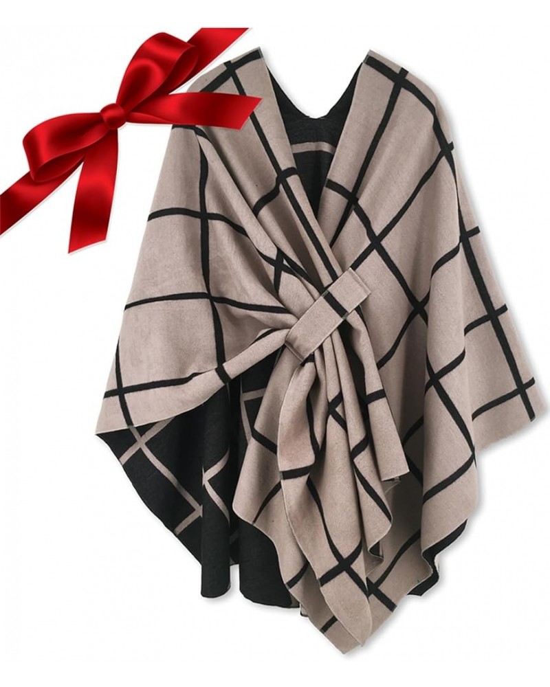 Women's Shawl Wrap Poncho Ruana Cape Open Front Cardigan Shawls for Fall Winter A Gift for Women $21.59 Sweaters