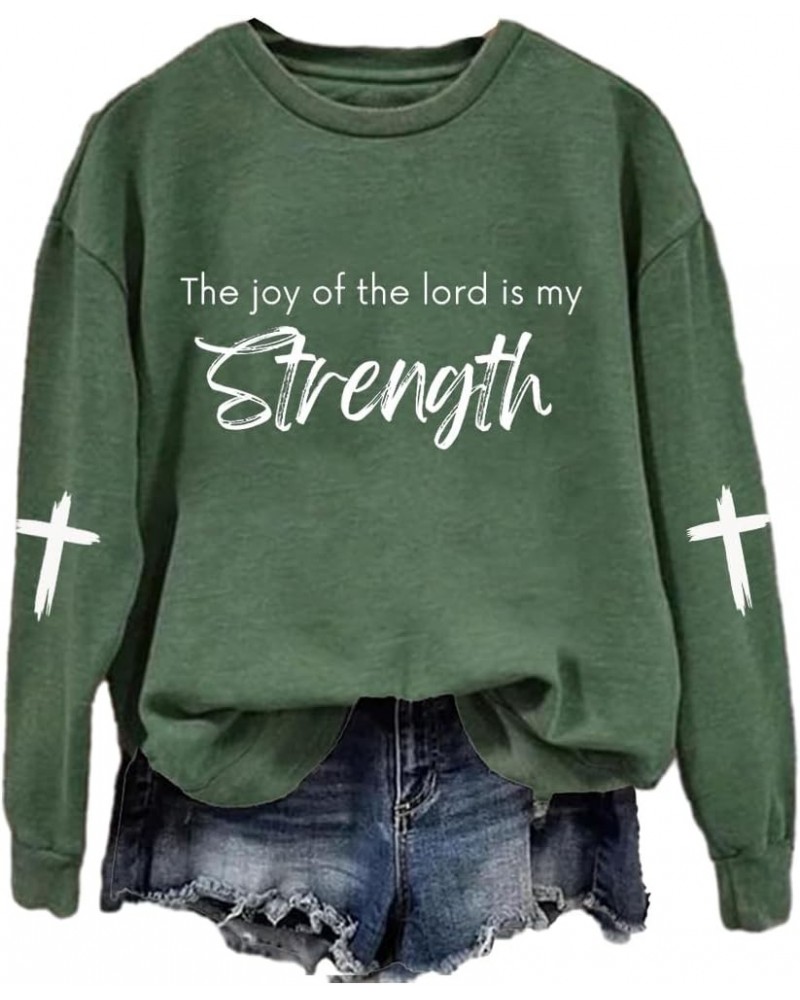 The Joy of the Lord Is My Strength Sweatshirt Plus Size Tops Women Faith Shirts Christian Inspirational Tshirt Forest $17.55 ...