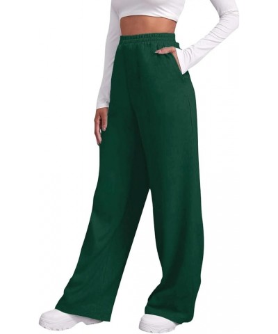 Polyester Leggings Fleece Lined Winter Leggings Women, High Waisted Thermal Warm Workout Yoga Pants 14-dark Green $6.37 Pants