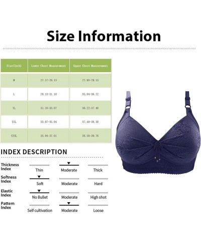 Women's T Shirt Bras Sexy Plus Size No Steel Ring Bra Thin Push Up Bra Pack, M-3XL Light Purple $6.37 Lingerie