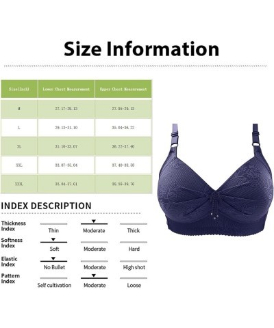 Women's T Shirt Bras Sexy Plus Size No Steel Ring Bra Thin Push Up Bra Pack, M-3XL Light Purple $6.37 Lingerie