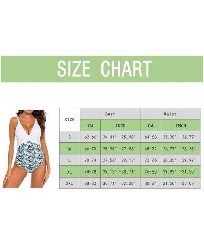 Swimsuits for Women One Piece,Women's One-Piece Swimsuit Tropical Print Tummy Control Plus Size Swimwear Halter Bathing Suit ...