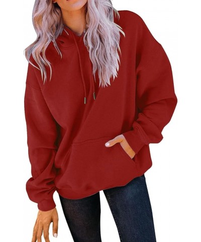 Womens Oversized Sweatshirt Gradient Color Hoodies Long Sleeve Sweaters Pullover Fall Clothes with Pocket A1-hot Pink $4.20 H...