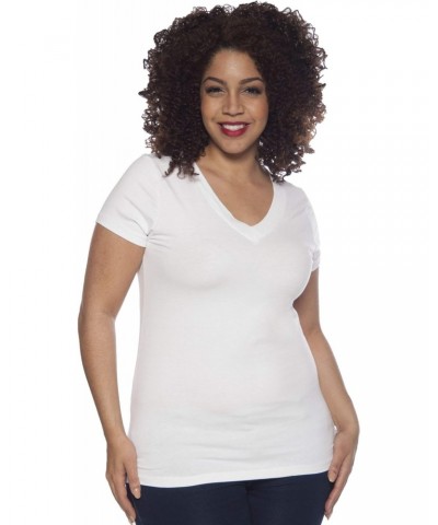 4 Pack Zenana Women's Basic V-Neck T-Shirts Small White, White, White, White $27.53 T-Shirts