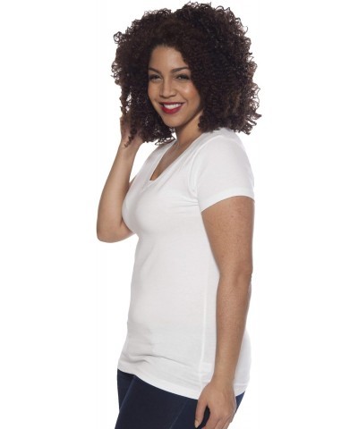 4 Pack Zenana Women's Basic V-Neck T-Shirts Small White, White, White, White $27.53 T-Shirts