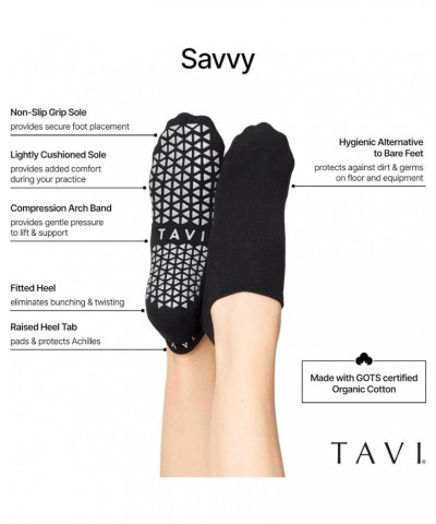 TAVI Women’s Savvy Grip Socks - Pilates Socks with Grips for Women, Slipper Socks for Pilates, Yoga, and Ballet, Barre Socks ...