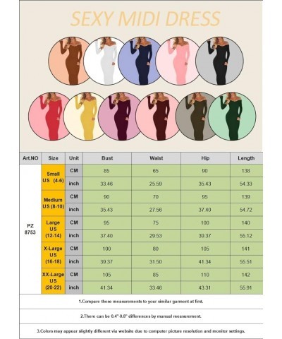 Women's Sexy Off Shoulder Long Sleeve Slim Knit Bodycon Ribbed Sweater Dresses Pencil Long Dress B8753red $18.62 Dresses