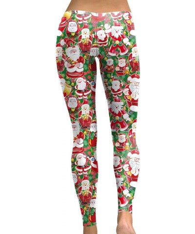 Christmas Leggings Christmas Stretchy Printed Pants Christmas Tights Party Rave Leggings for Women and Girls Regular Colorful...