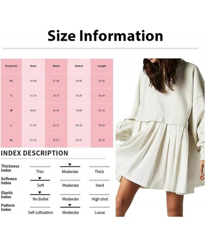 Women's Oversized Sweatshirt Dress Long Sleeve Pullover Tops Flowy Swing Mini Dress B Green $12.90 Hoodies & Sweatshirts