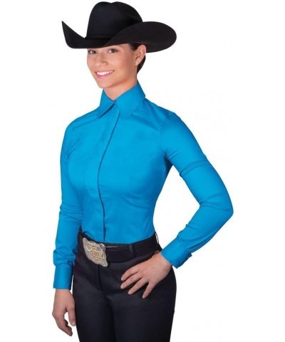 Cowgirl Royalty Half-Zip Women's Western Show Shirt | Turquoise $32.55 Others