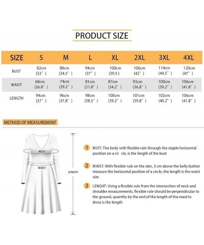 Womens 2023 Fall Dress Casual Long Sleeve A Line Midi Dresses Comfy Loose Flowy Swing Dress,S-4Xl White Music Note Print-whit...