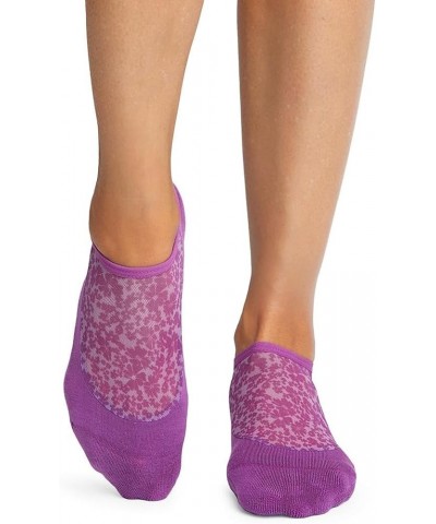 TAVI Women’s Maddie Grip Socks - Non-Slip Pilates Socks with Grips for Women, Yoga Socks, Barre Socks Violet Floral $9.43 Socks