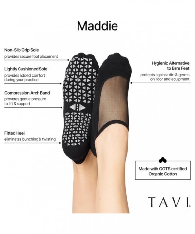 TAVI Women’s Maddie Grip Socks - Non-Slip Pilates Socks with Grips for Women, Yoga Socks, Barre Socks Violet Floral $9.43 Socks