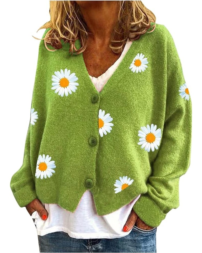 Women's O-Neck Long Sleeve Ribbed Knit Sweater Casual Sweater Warm Top Long Sweater Cardigan Vest A-green $18.75 Activewear