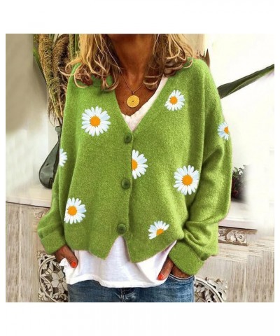 Women's O-Neck Long Sleeve Ribbed Knit Sweater Casual Sweater Warm Top Long Sweater Cardigan Vest A-green $18.75 Activewear