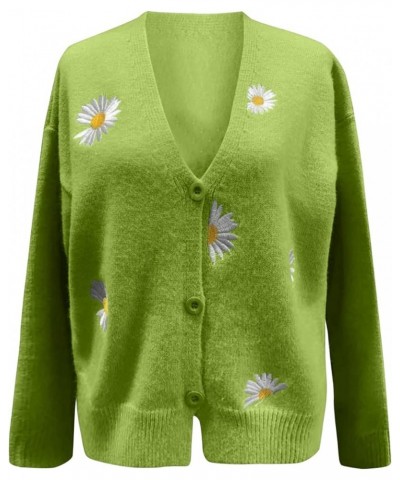 Women's O-Neck Long Sleeve Ribbed Knit Sweater Casual Sweater Warm Top Long Sweater Cardigan Vest A-green $18.75 Activewear