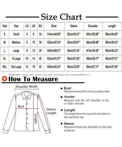 Womens Fleece Lined Jacket, Plus Size Winter Warm Parka Coat Fashion Lapel Button Down 2023 Fashion Comfy Furry Outerwear New...