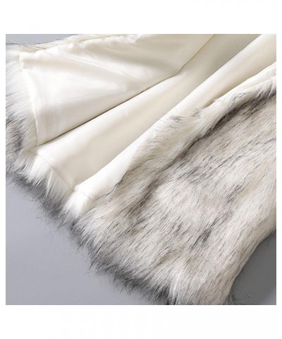 Women's Faux Fur Vest 2024 Stand Collar Jacket Thick Sherpa Lined Coat Elegant Warm Outerwear Ladies Basic Vest White $9.24 V...