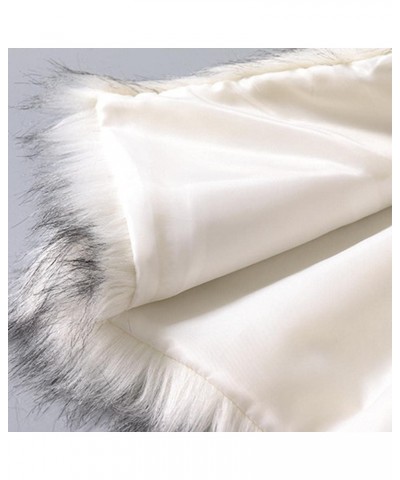 Women's Faux Fur Vest 2024 Stand Collar Jacket Thick Sherpa Lined Coat Elegant Warm Outerwear Ladies Basic Vest White $9.24 V...