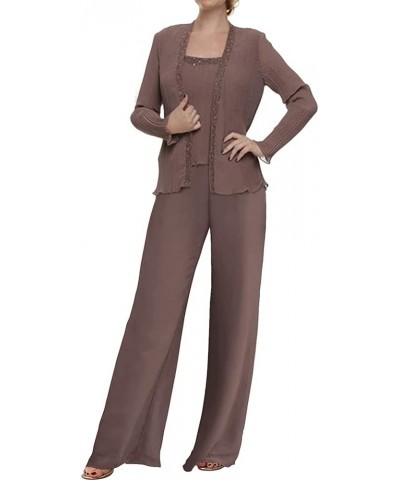 3 Piece Mother of The Bride Dress Pant Suits Chiffon Beaded Evening Formal Dress for Wedding Guest Groom Women's Gold $39.16 ...