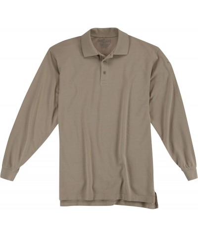 Tactical Men's Professional Long Sleeve Polo Shirt, 100% Treated Cotton, Style 42056T Silver Tan $32.13 Shirts