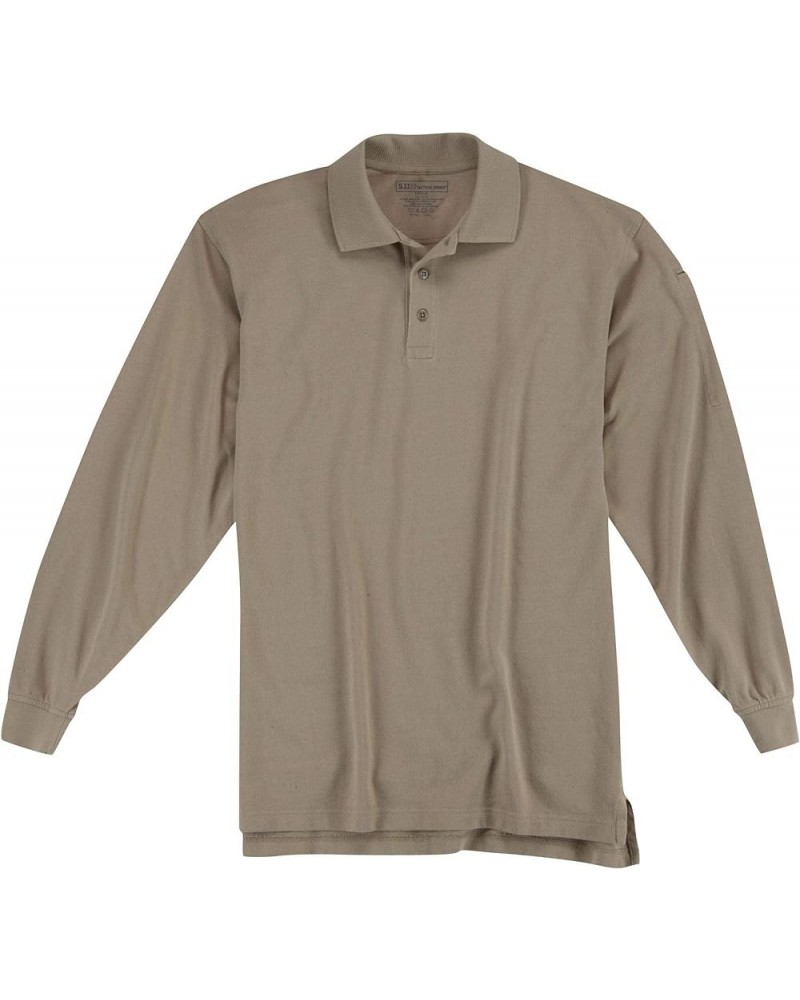 Tactical Men's Professional Long Sleeve Polo Shirt, 100% Treated Cotton, Style 42056T Silver Tan $32.13 Shirts