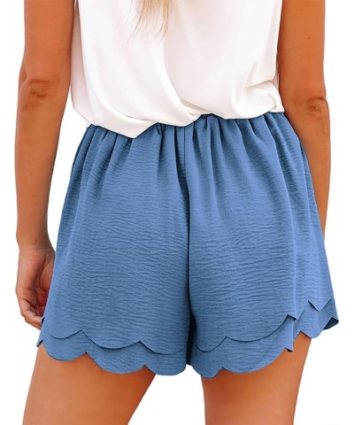 Womens Summer Cotton Linen Casual Shorts Teen Girl Lightweight Drawstring Comfy Cute Hot Pant Beach Outdoor Shorts B-blue $13...